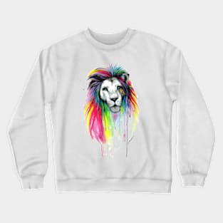 Lion In Watercolour Crewneck Sweatshirt